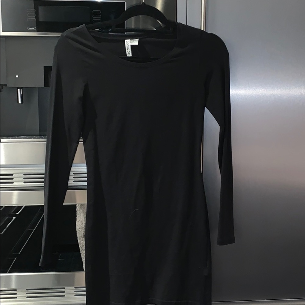 Black bodycon long sleeved H&M dress